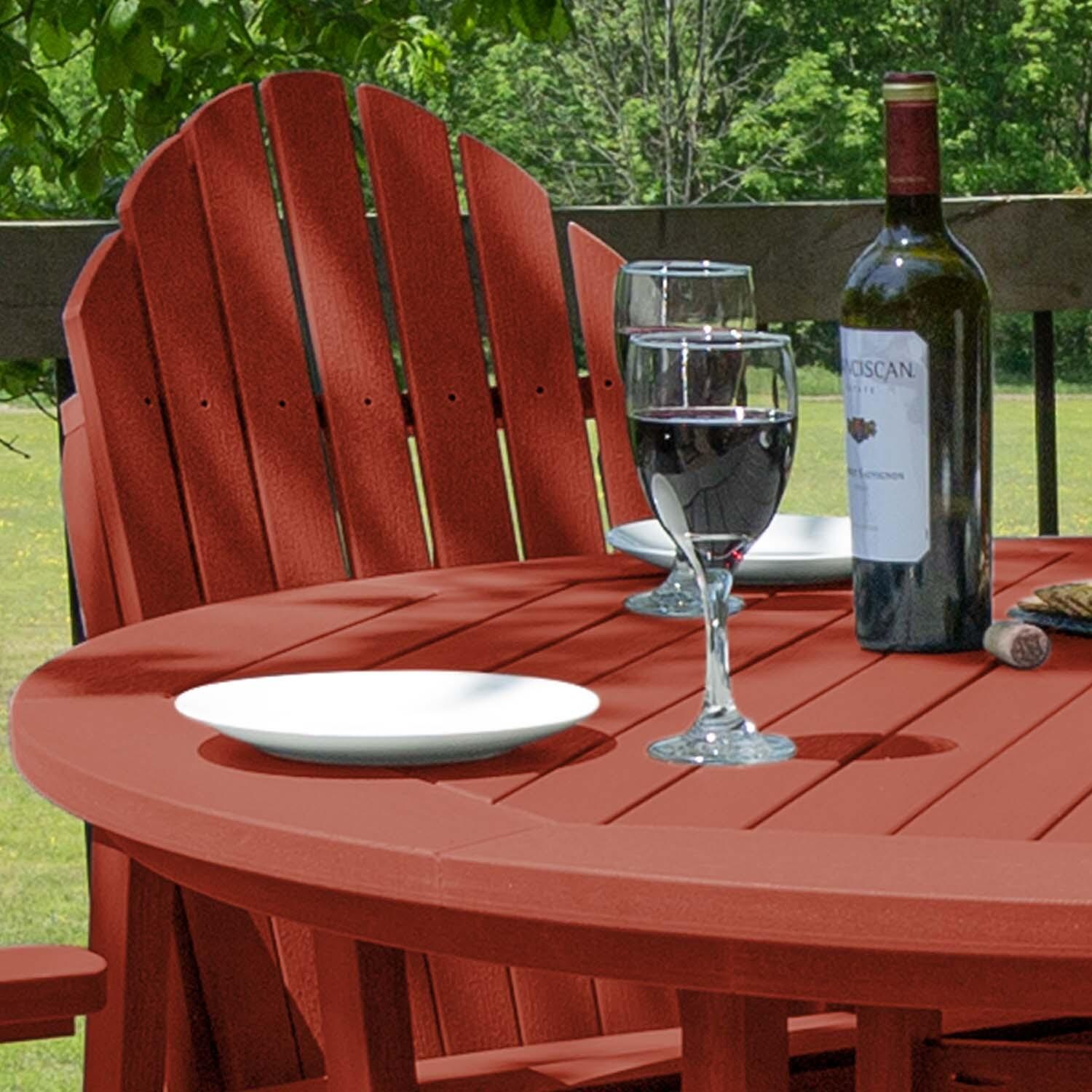 Dream Bay 5 Pc Set Recycled Plastic Counter Height Dining Set In Rustic Red By Lakeview - Detail thumbnail