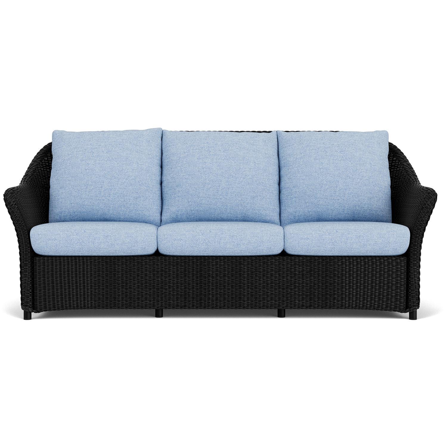 Weekend Retreat Lloyd Loom Sofa in Ebony/Demo Skyway by Lloyd Flanders