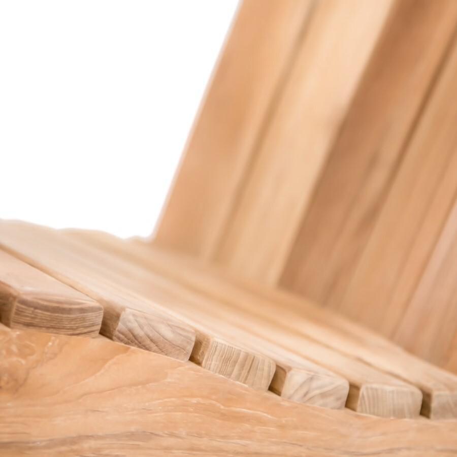 Teak + Table Monday Teak Patio Reclining Bar Stool - Seat - Detail thumbnail