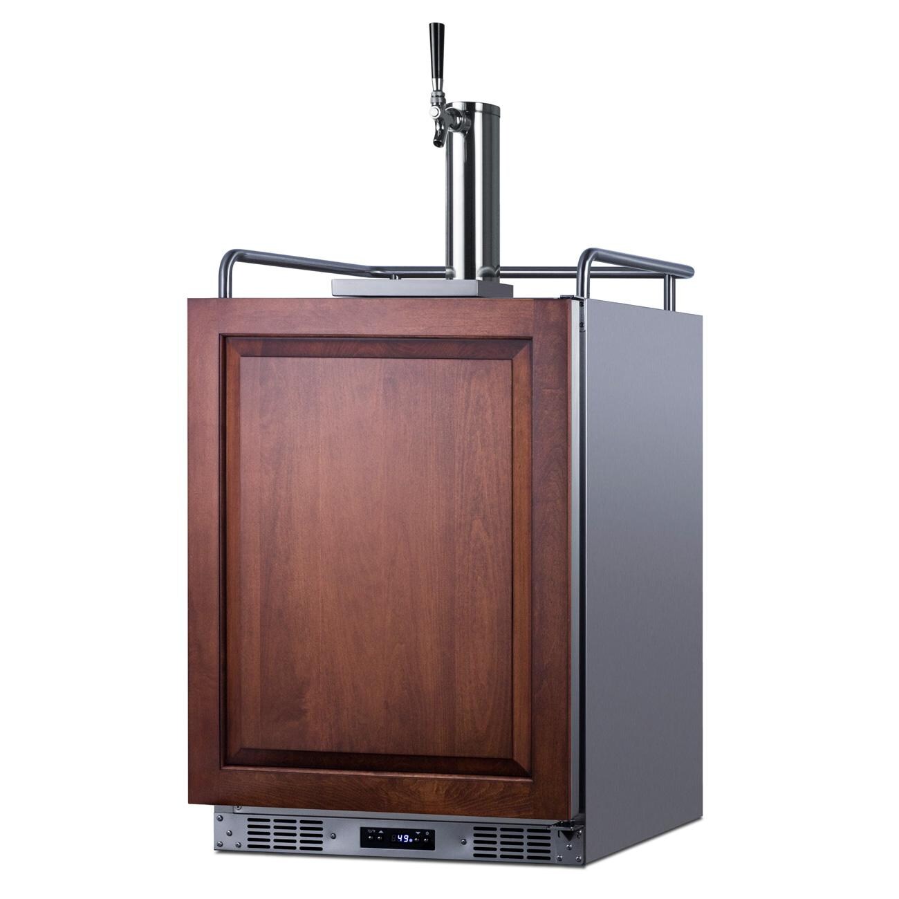 Summit SBC682PNR 24-Inch 5.6 Cu. Ft. Built-In Kegerator - Custom Panel - Angled thumbnail