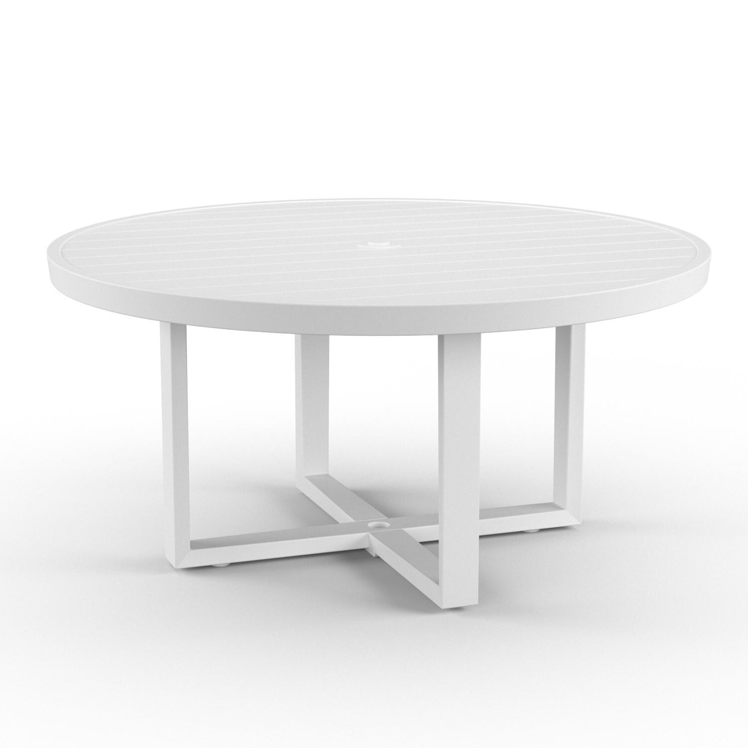 Sunset West Newport 60-Inch Round Aluminum Patio Dining Table