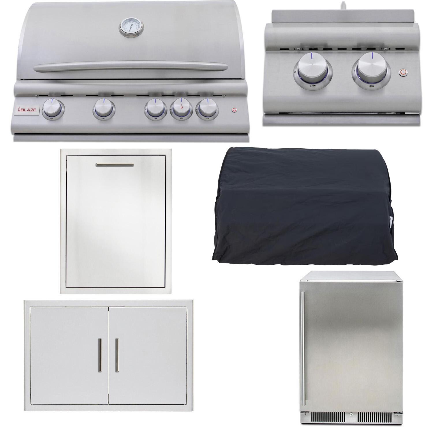 Blaze BLZ-4LTE3-NG LTE+ 6 Pc 32-in Natural Gas Outdoor Kitchen Package - White Background thumbnail