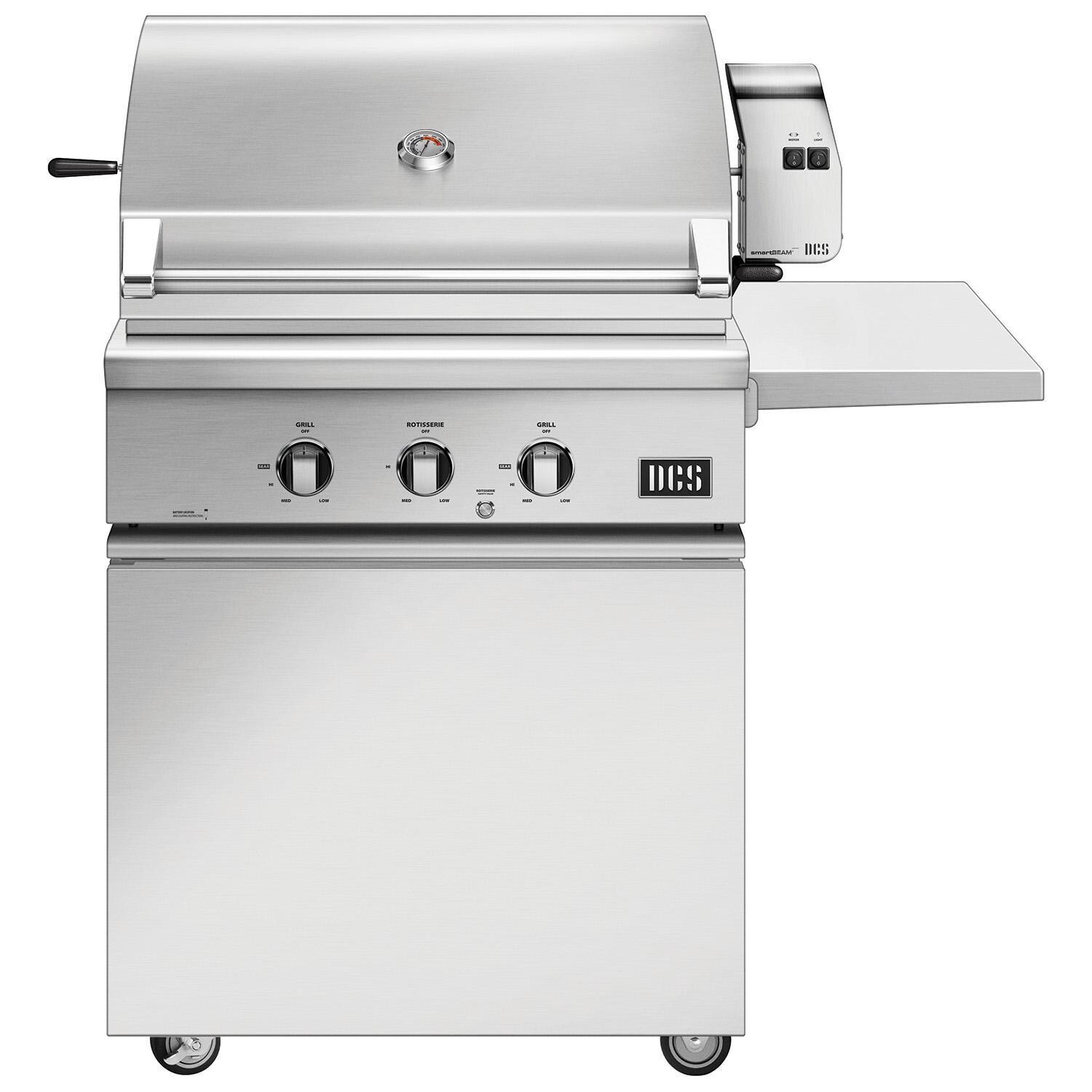DCS Series 7 Traditional 30Inch Propane Gas Grill With Rotisserie On