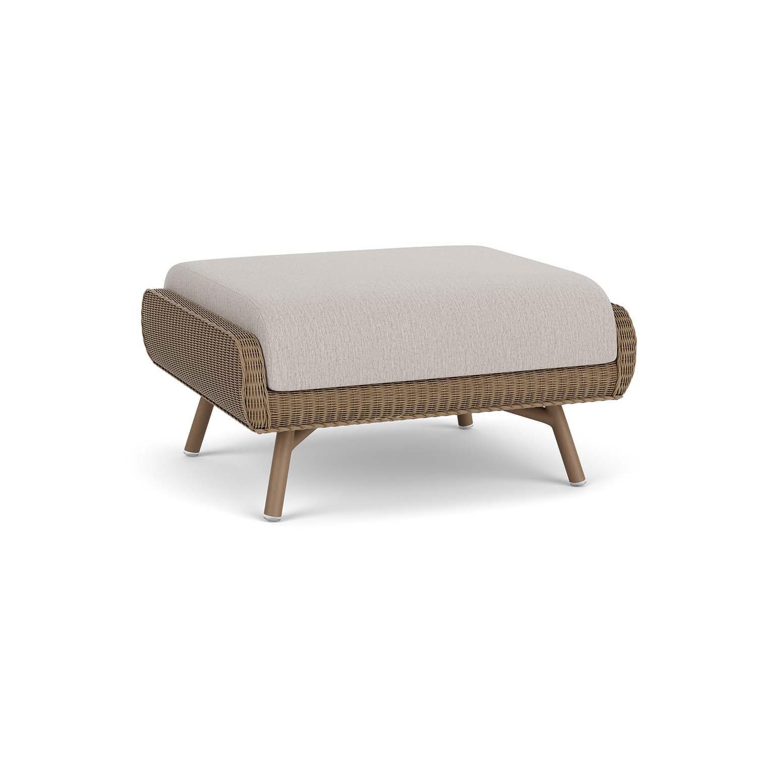 Lloyd Flanders Essence Ottoman W/Remy Cloud Fabric - Fawn Finish - Back Left thumbnail