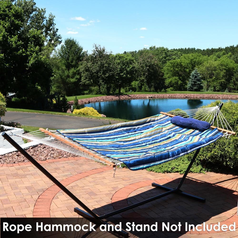 Ultimate Patio Quilted Hammock Pad & Pillow Set - Lake View - Lifestyle thumbnail