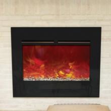 Amantii Zero Clearance 30-Inch Built-In Electric Fireplace with Black Glass Surround - ZECL-30-3226 image