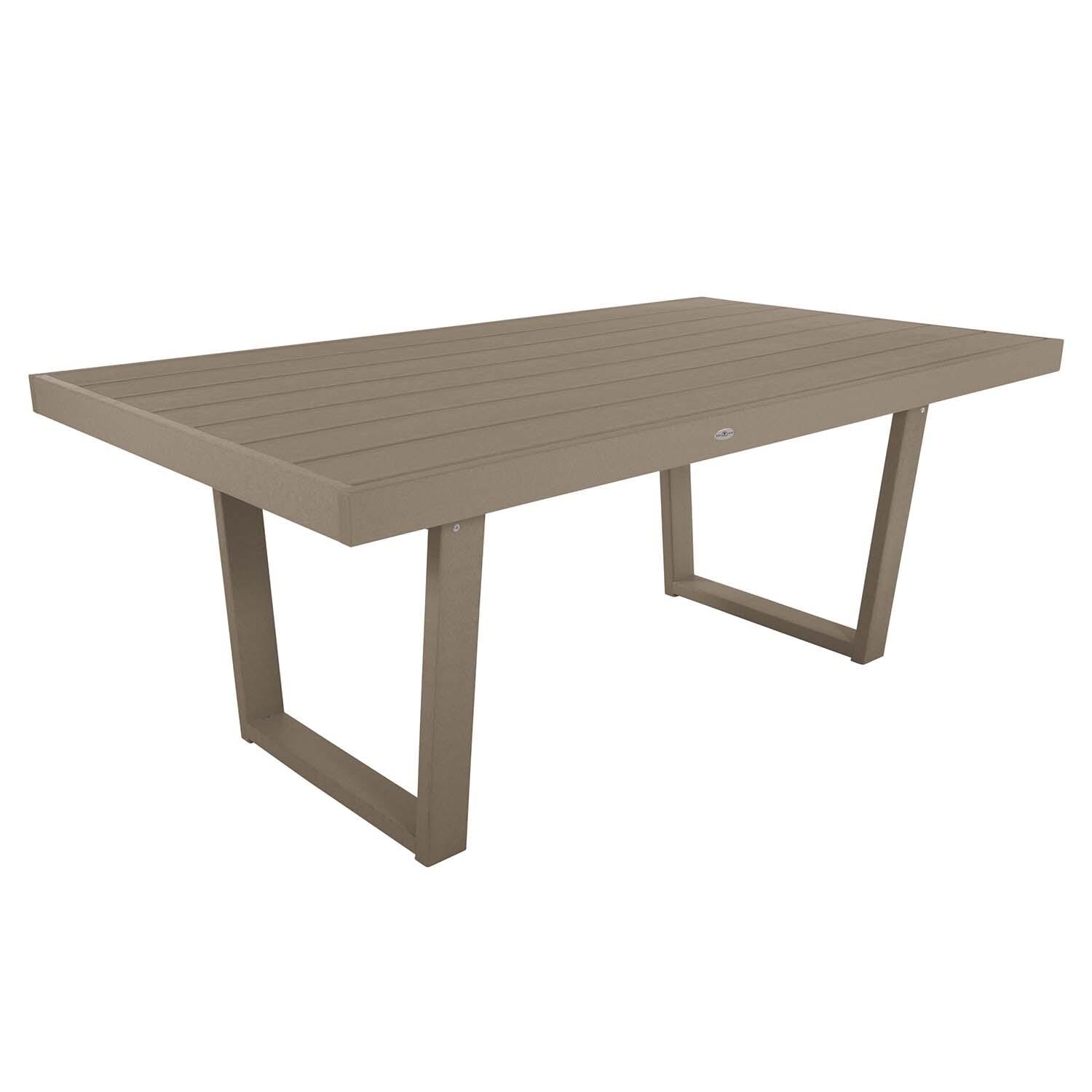 Hazel Cove 75-in Cabana Tan Recycled Plastic Dining Table by Lakeview Outdoor Designs - White Background thumbnail