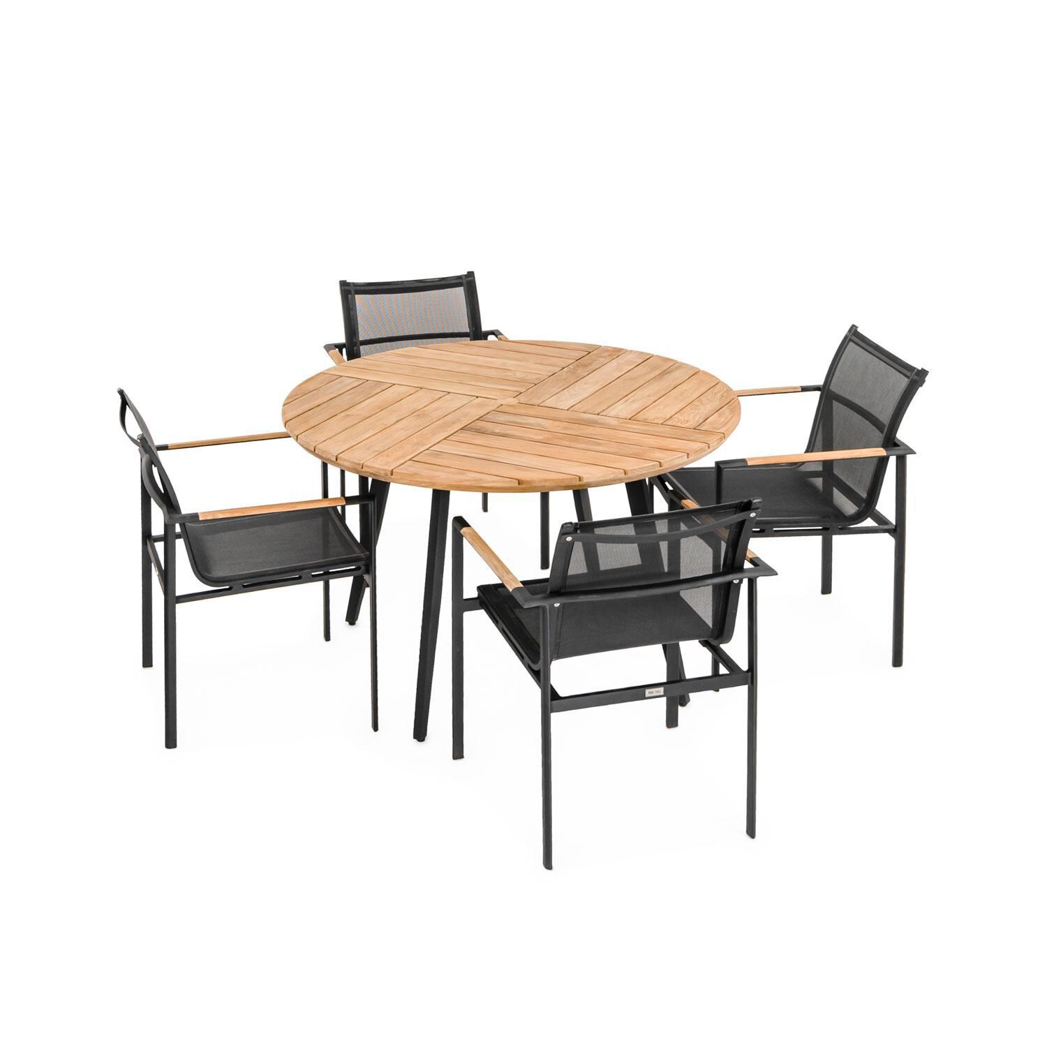 St Barts 48 Inch 5 Piece Round Dining Set By Teak + Table