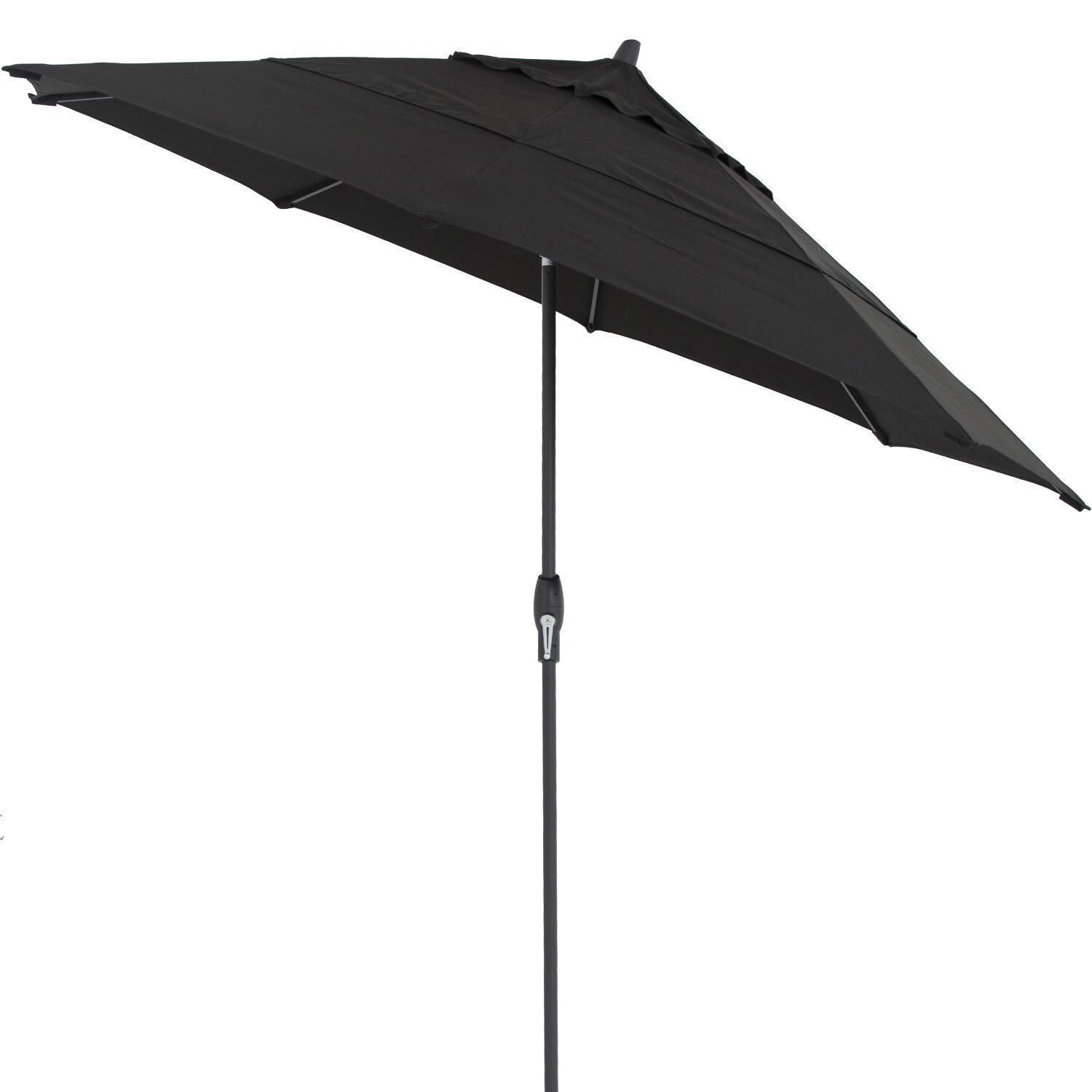 11 Ft. Octagonal Aluminum Auto Tilt Patio Umbrella W/ Crank Lift & Double Vent By BBQGuys - Tilted thumbnail