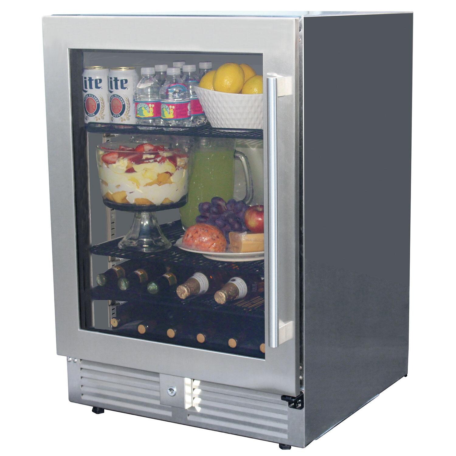 ProFire 24-in 4.61 Cu.Ft. Outdoor Refrigerator w/ Glass Door - PFFRIG24