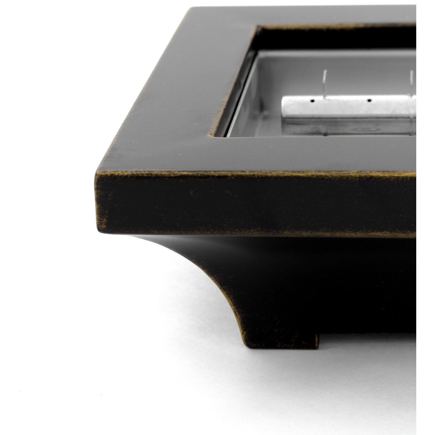 BBQGuys Signature Series Lavelle 18-Inch Table-Top Natural Gas Fire Pit - Oil Rubbed Bronze - Finish Detail thumbnail