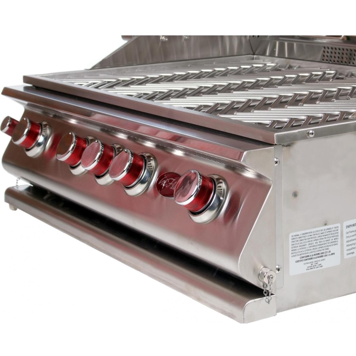 Cal Flame Gas Grills 40 Inch 5 Burner Convection Gas Grill - Right Side View of Control Panel thumbnail