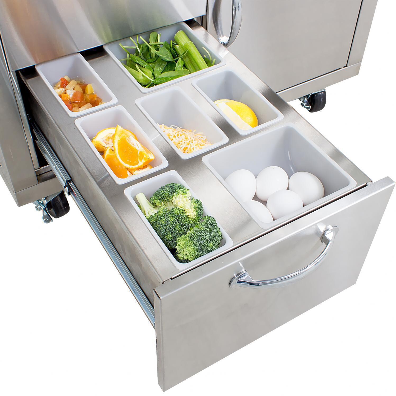 Blaze 30-Inch Natural Gas Griddle On Deluxe Cart - Insulated Drawer with Food Containers thumbnail
