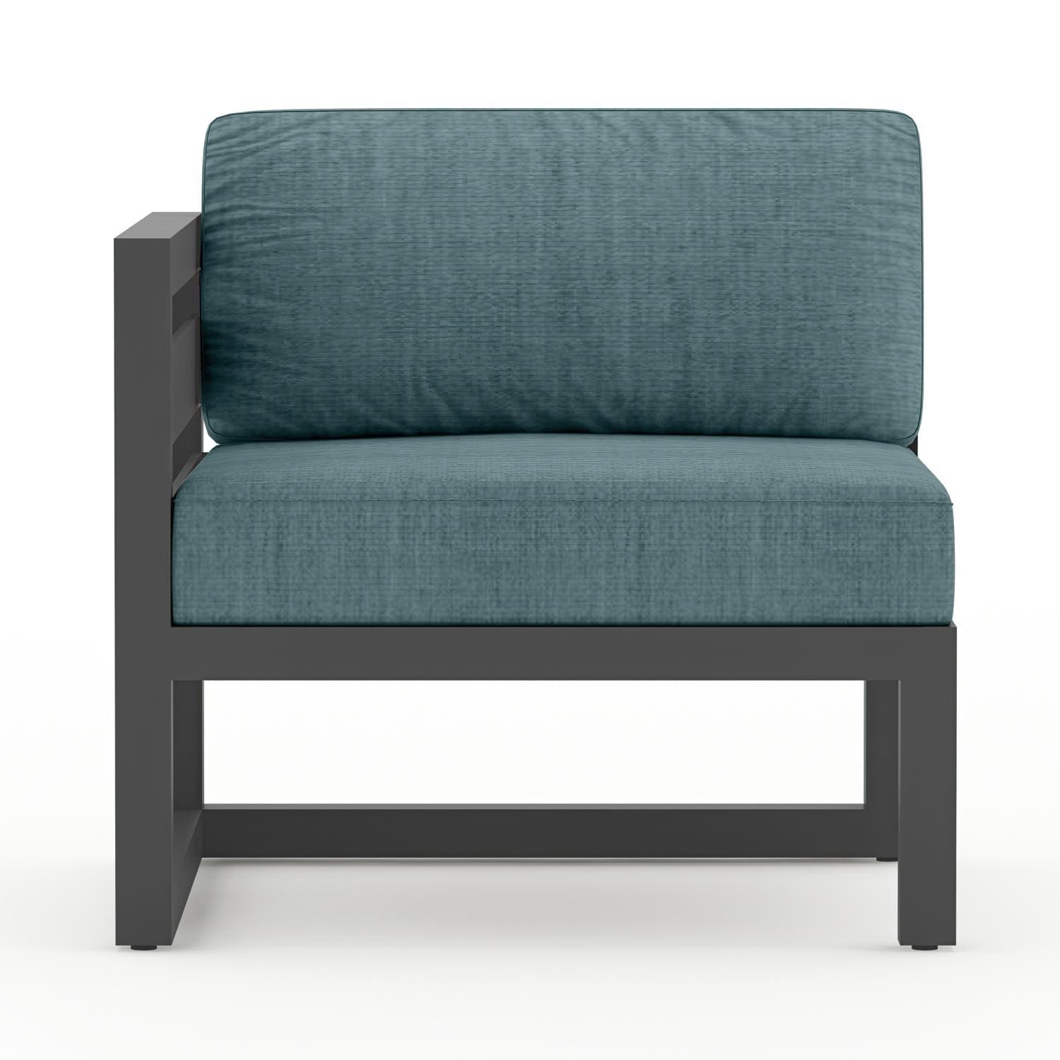 Misty Cove 5 Piece Sectional Set in Slate w/Portal Coffee Table & Cast Lagoon Cushions by Lakeview - Left Arm Club Chair - White Background thumbnail