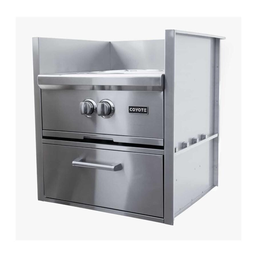 Coyote Outdoor Living Built-In Propane Power Burner w/ Asado Smoker Insert Sleeve - Closed Angled thumbnail