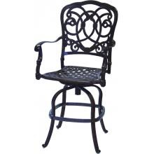 Darlee Florence Cast Aluminum Patio Counter Height Swivel Bar Stool - Mocha