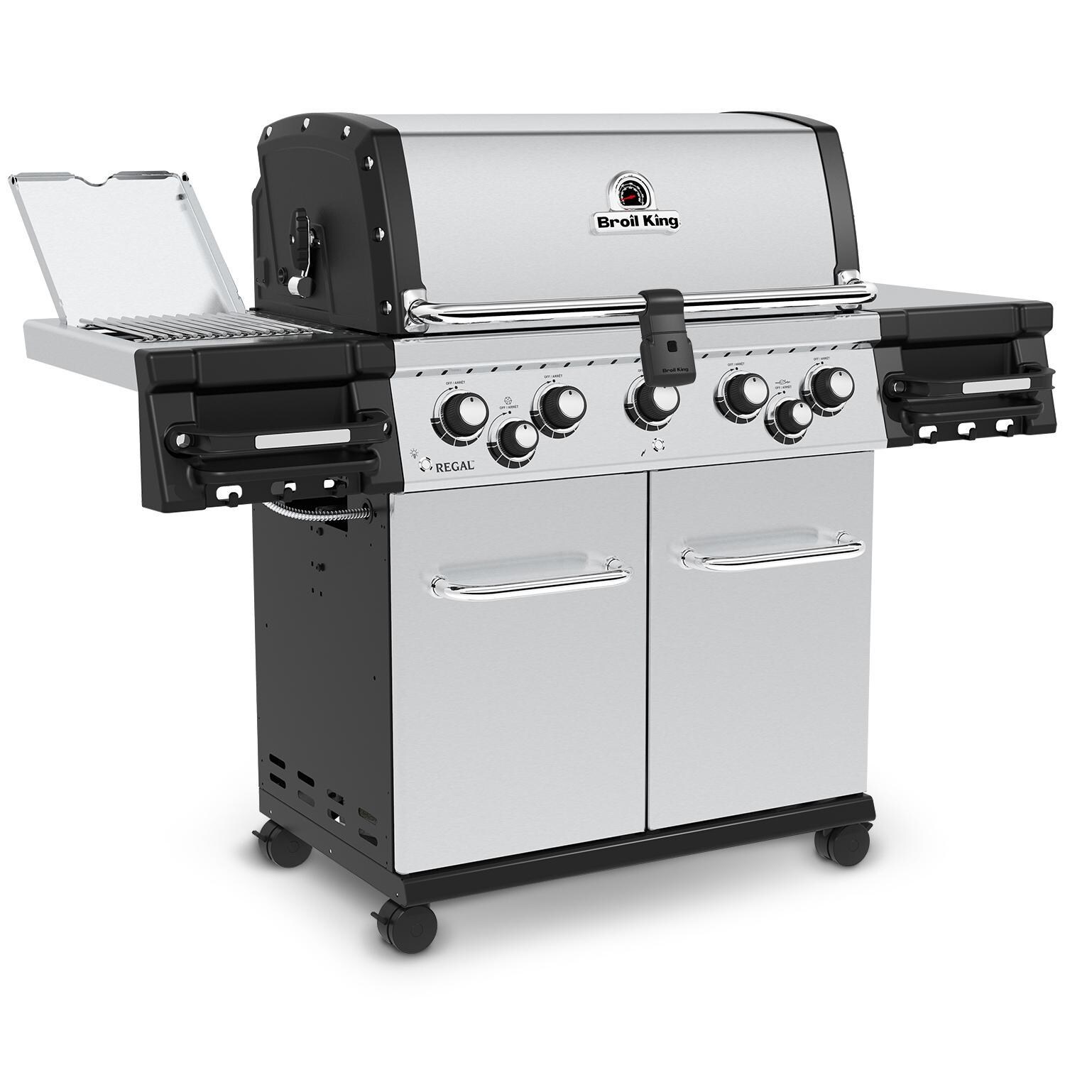Broil King 958947 Regal S590 PRO IR 32-Inch Natural Gas Grill - Closed From Left - White Background thumbnail