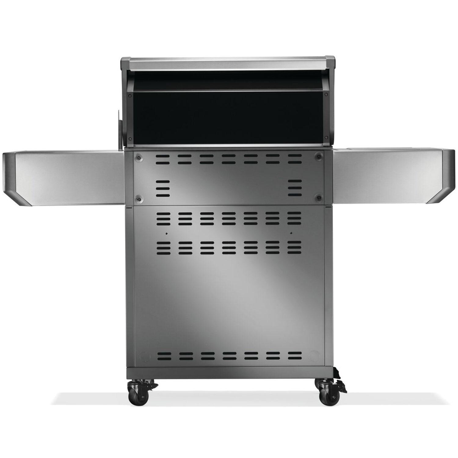 Napoleon P500VRSIBNSS Prestige 500 Propane Gas Grill w/ Infrared Side & Rear Burner - Stainless Steel - Rear View - White Background thumbnail