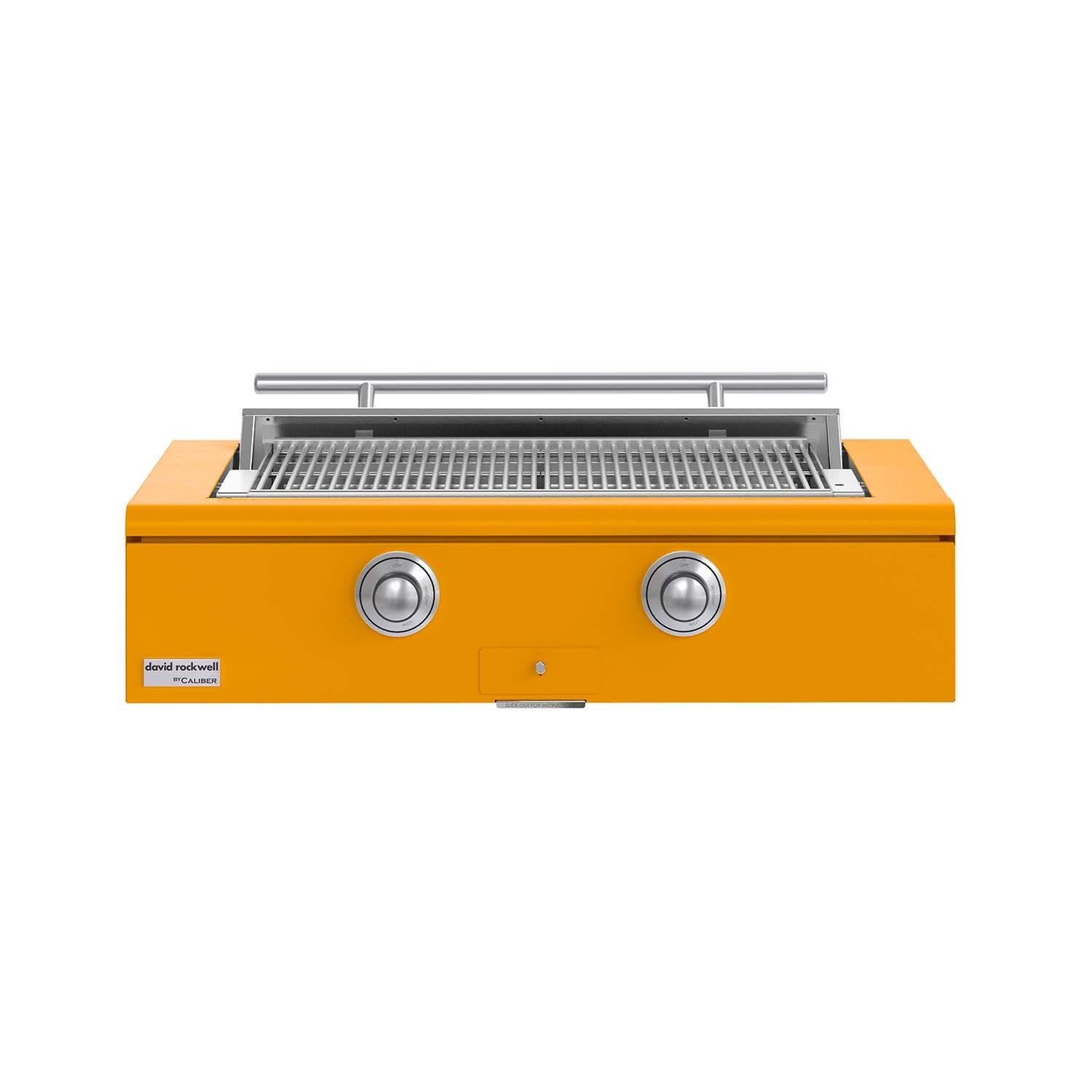 Caliber CRG-42BL00-A-103-H04 42-in Propane Built-In Rockwell Grill - Saffron w/ Stainless Steel Hardware - White Background thumbnail
