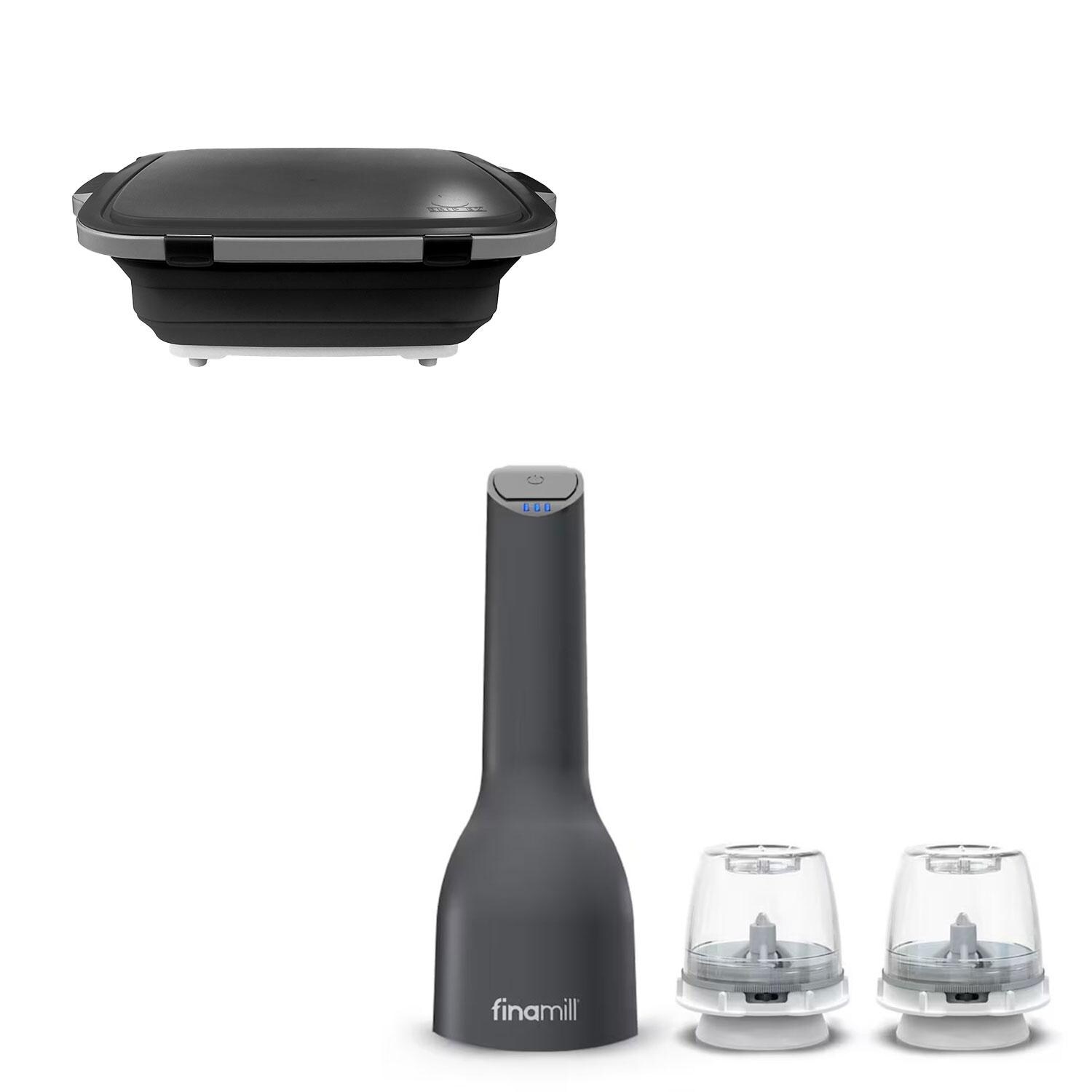 BBQGuys Exclusive Drip EZ & FinaMill Ultimate BBQ V2 Prep Bundle - XL - Black