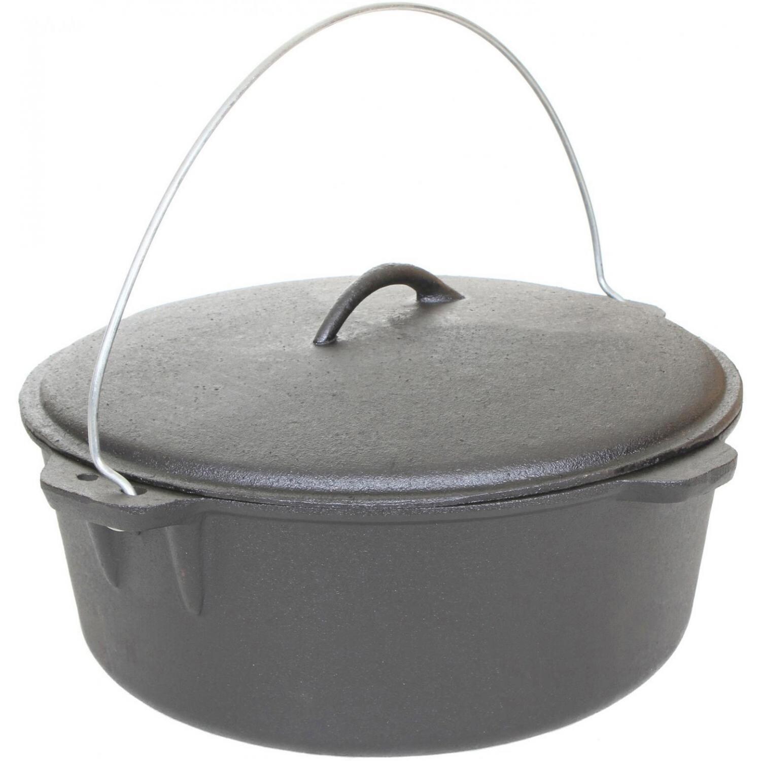 Cajun Classic 20-Quart Unseasoned Cast Iron Dutch Oven - GL10491