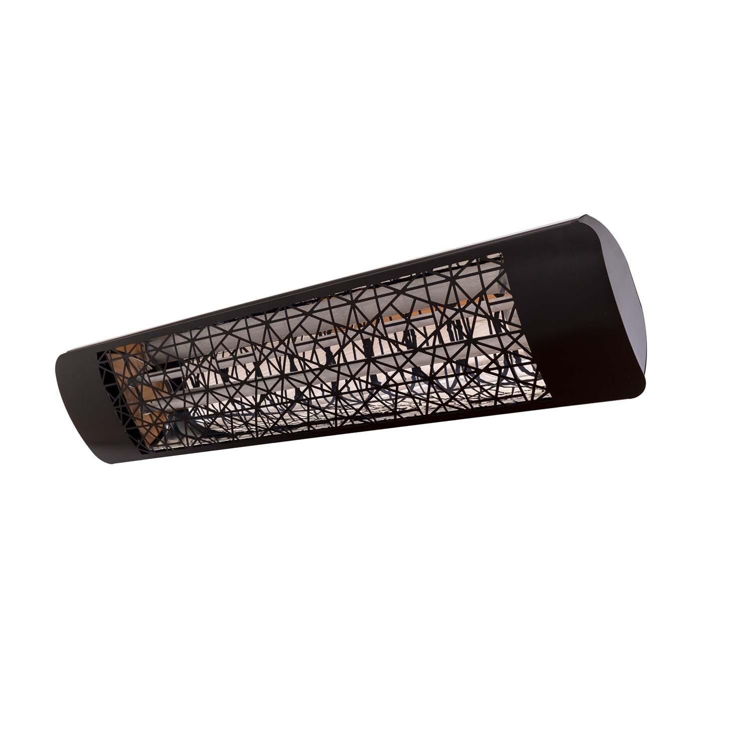 Eurofase EF40208B4 Astra Series 39-Inch 4000 Watt Dual Element 208V Electric Infrared Patio Heater - Black - Ceiling Mount - White Background thumbnail