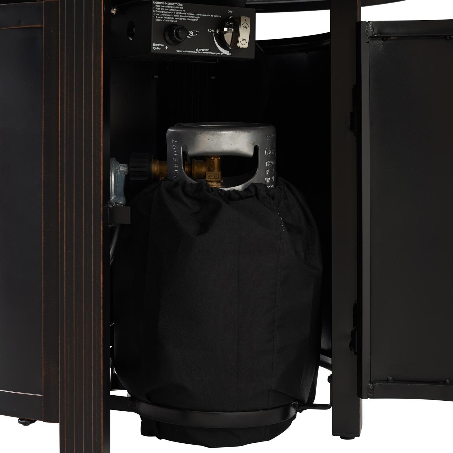 Ultimate Patio 63692 La flore 34-Inch Round Aluminum Propane Gas Fire Pit - Tank Storage thumbnail