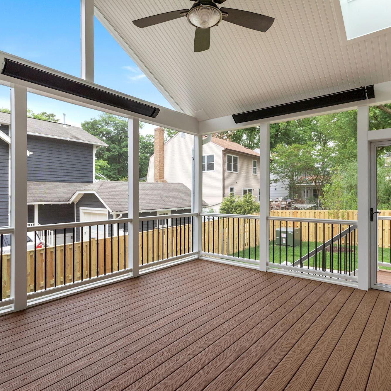 RADtec E Series 44-Inch 1800W Electric WiFi Smart Controlled Infrared Patio Heater - 240V - E18RW - Residential Wall Mount - Lifestyle thumbnail