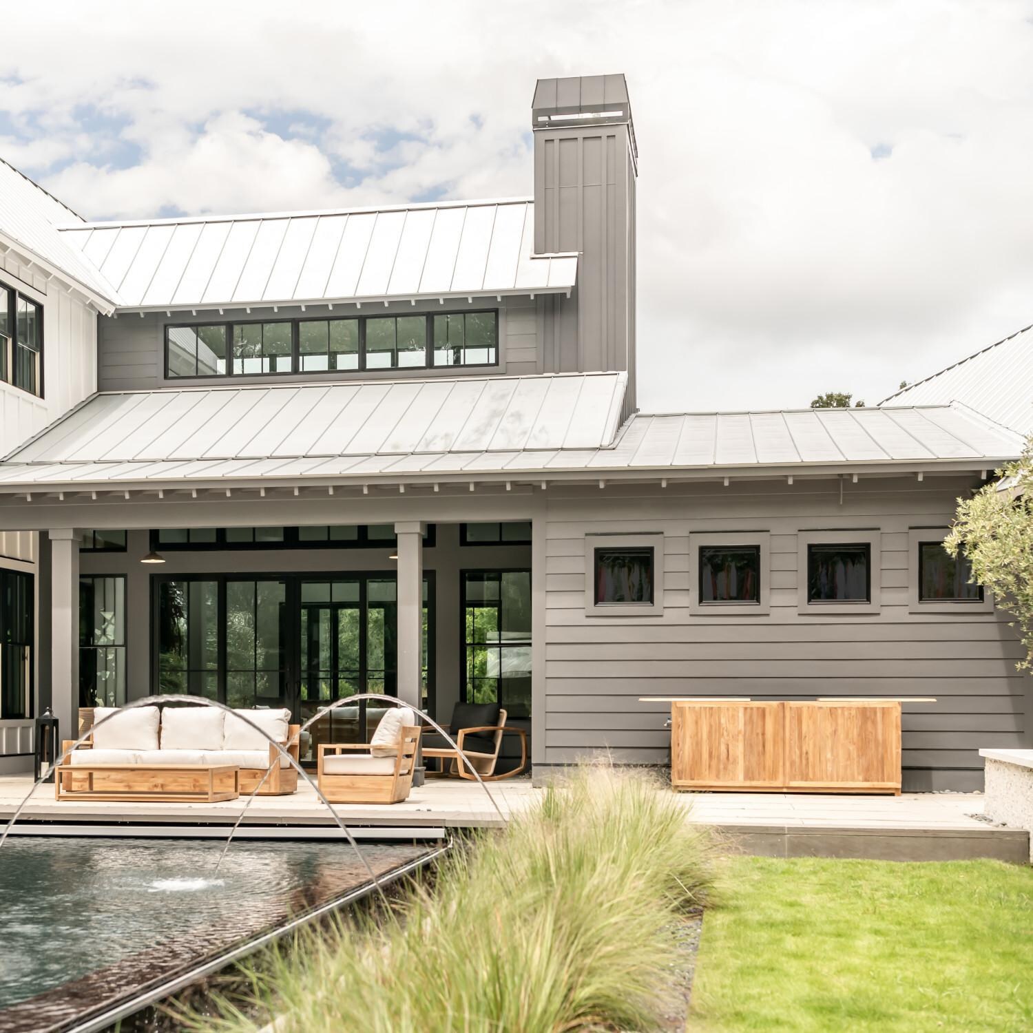 Teak + Table Relax Champagne Table - Landscape View - Lifestyle thumbnail