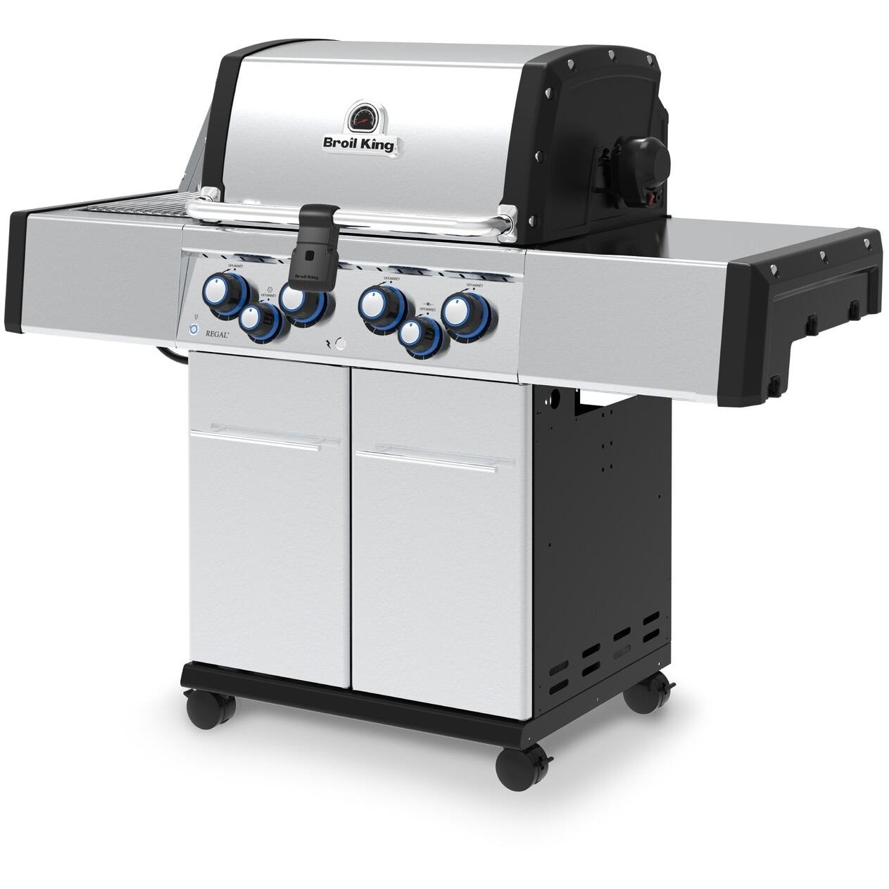 Broil King 956944 Regal S490 PRO IR 25-Inch Propane Grill - Front Closed - White Background thumbnail