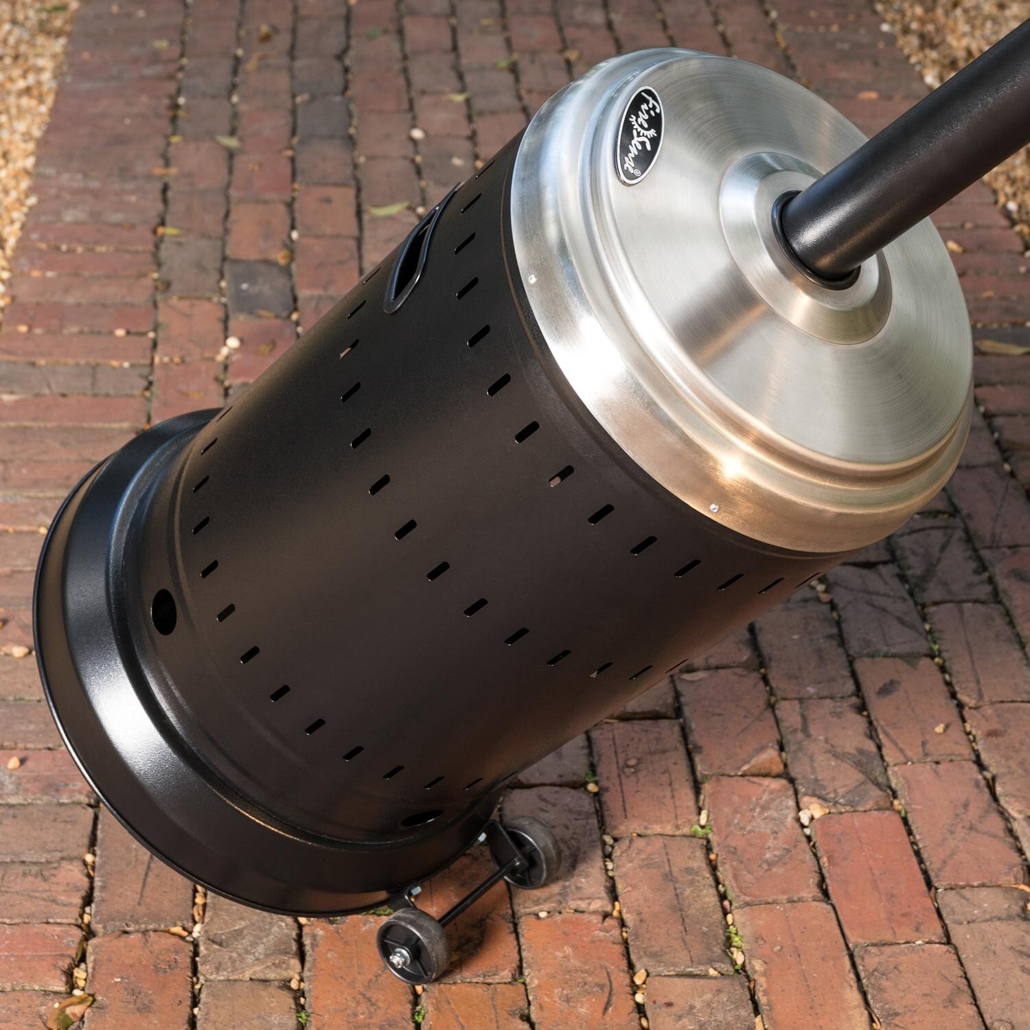 Ultimate Patio SC63009 Propane Portable Patio Heater - Onyx + Stainless Steel - Moving Heater Around Patio thumbnail