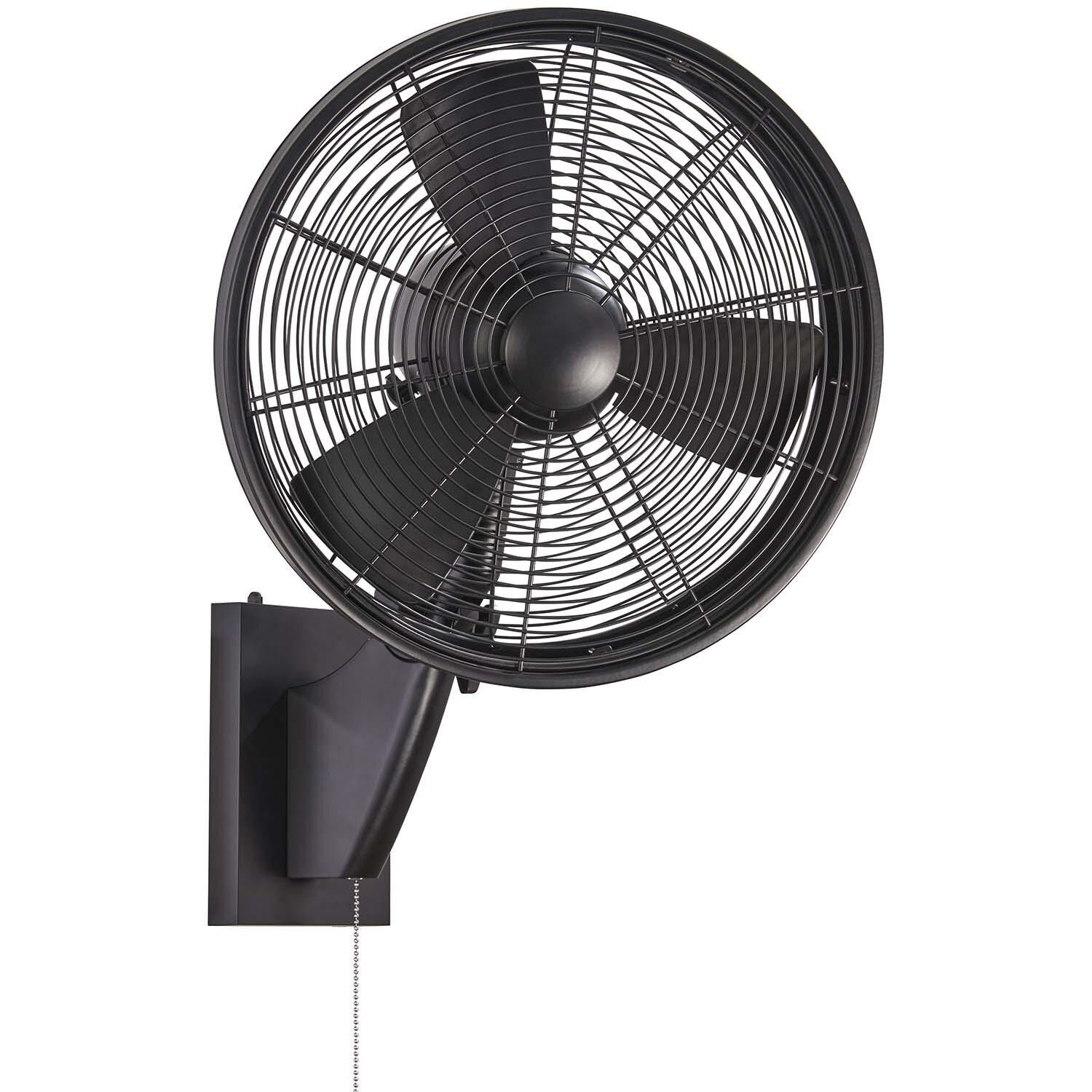 Minka-Aire Anywhere 16-Inch 3-Blade Oscillating Fan in Matte Black Finish W/ Matte Black Blades - F307-MBK