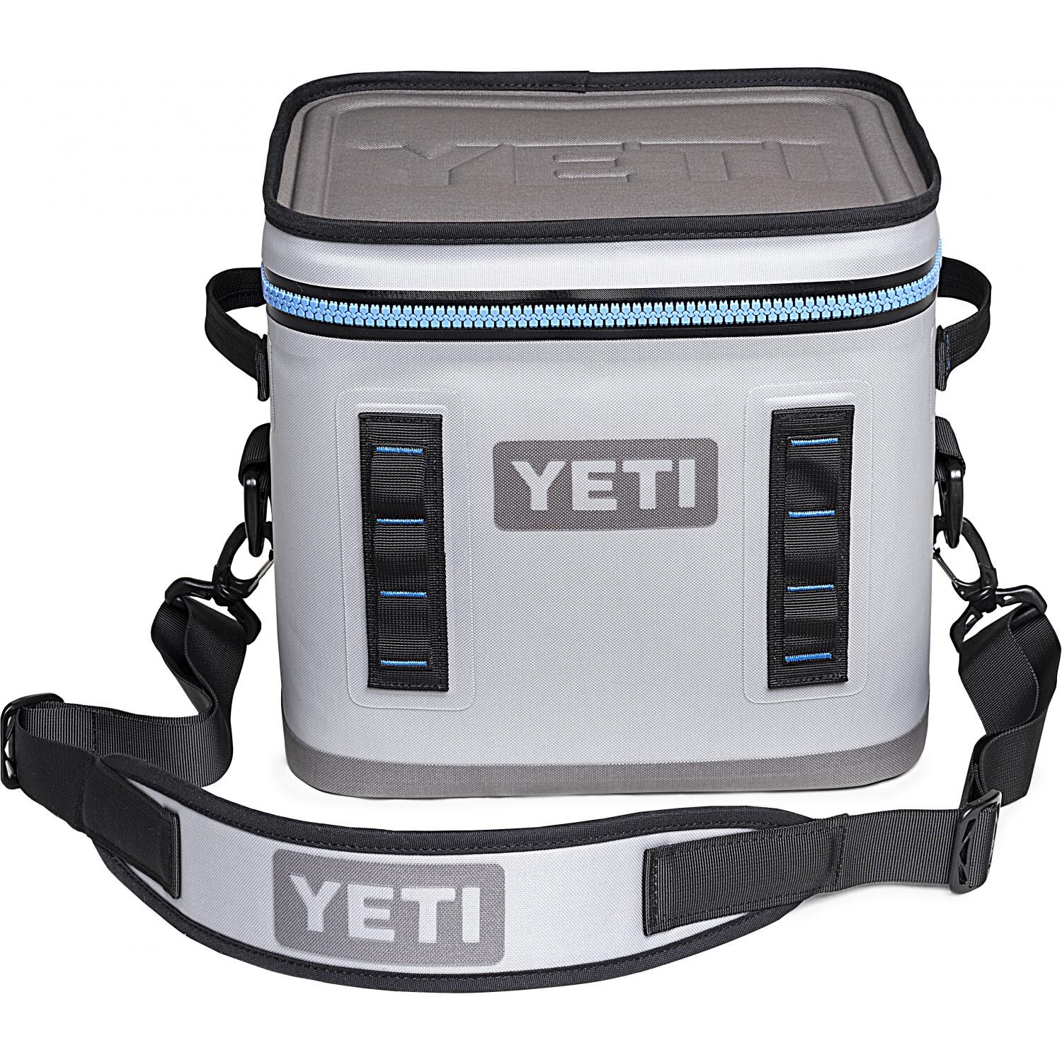 YETI Hopper Flip 12 Soft-Sided Portable Cooler - Fog Gray / Tahoe Blue - YHOPF12G