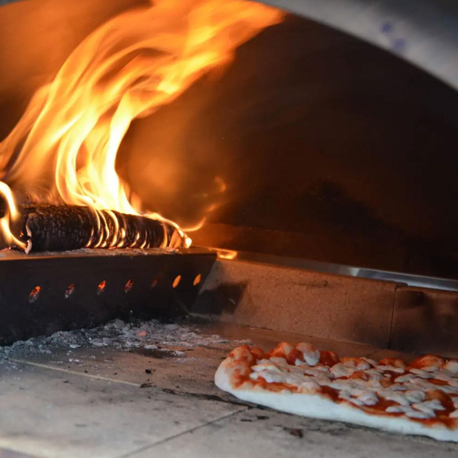 XO Appliance XOPIZZA4WRO PIZZA4 Built-In / Countertop Wood-Fired Pizza Oven in Red - Baking - Lifestyle thumbnail