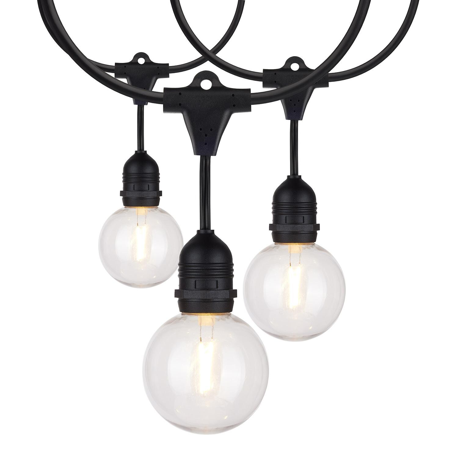 Satco 24 Foot LED String Light; Includes 12-G25 bulbs; 2200K; 120 Volts - S8034