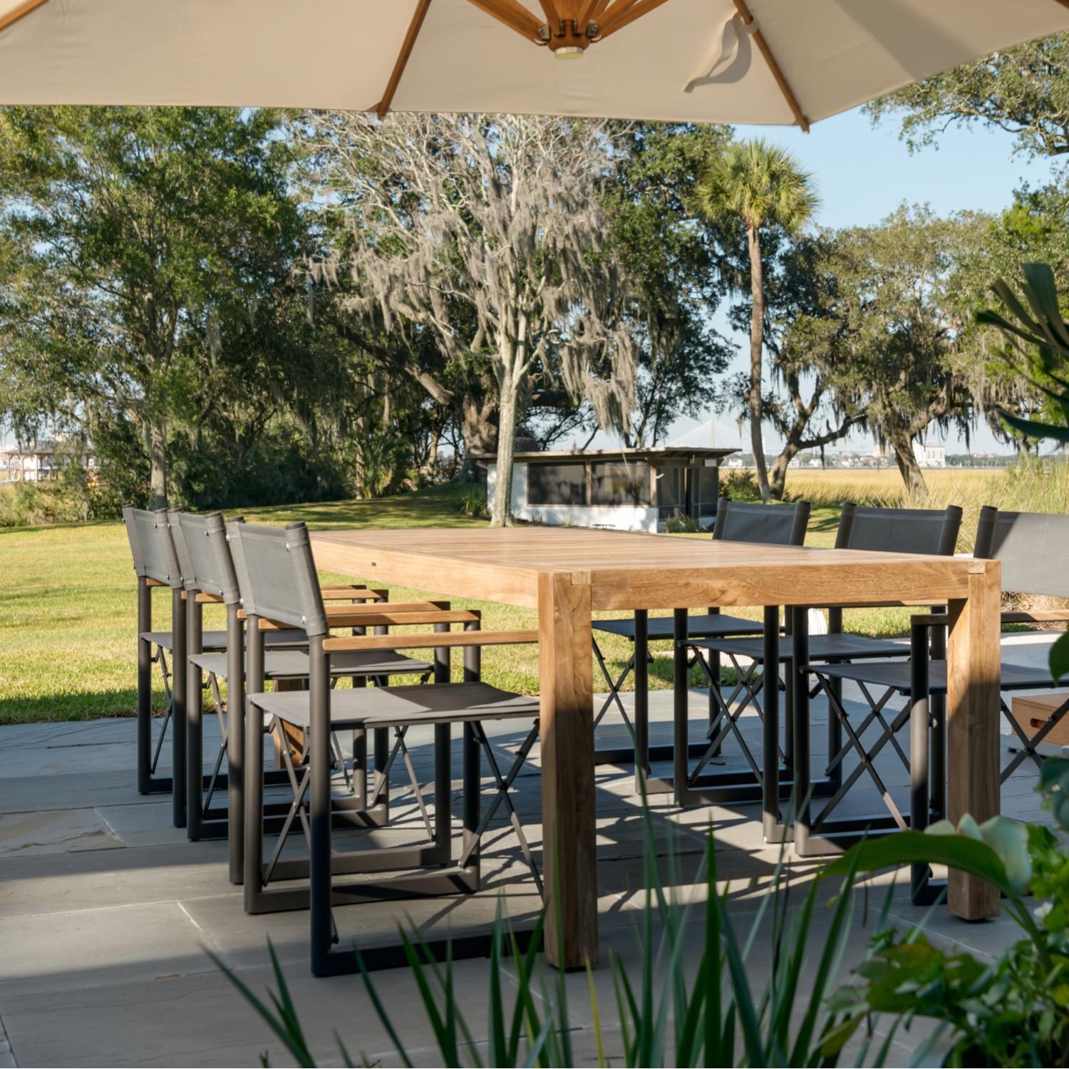 Teak + Table Cayman 95 Inch Rectangle Dining Table - Lifestyle thumbnail