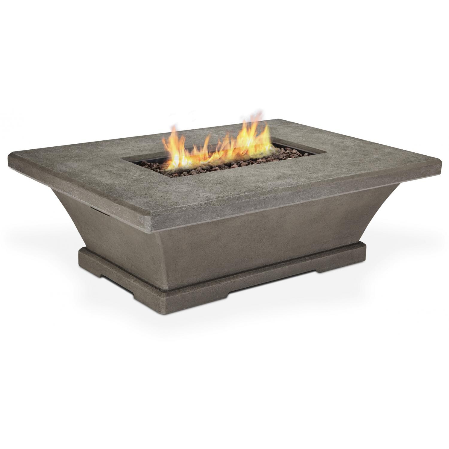 Real Flame Monaco LP Fire Pit Low Height Table - Rectangle - Main - Glacier Gray thumbnail