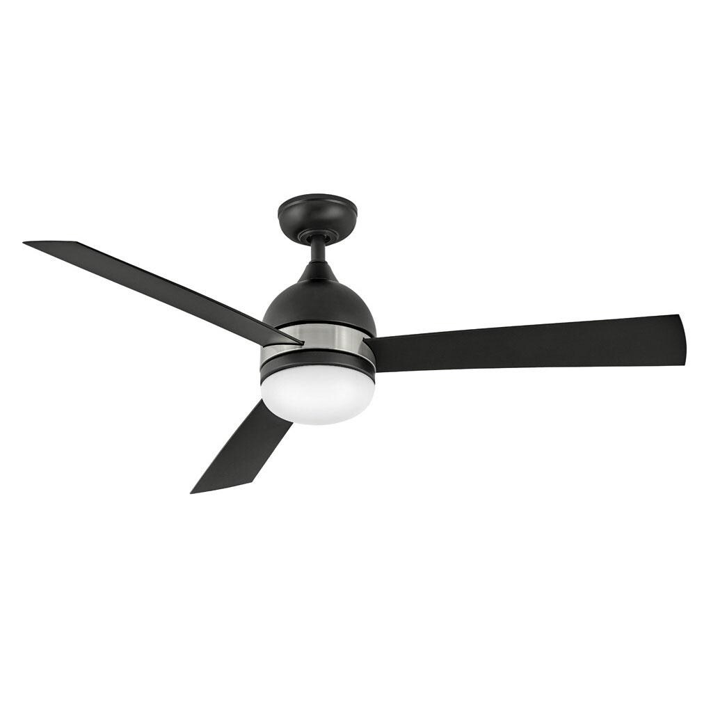 Hinkley Lighting Verge 52 Inch Indoor / Outdoor Ceiling Fan W/ LED Lighting - Matte Black - 902352FMB-LWA