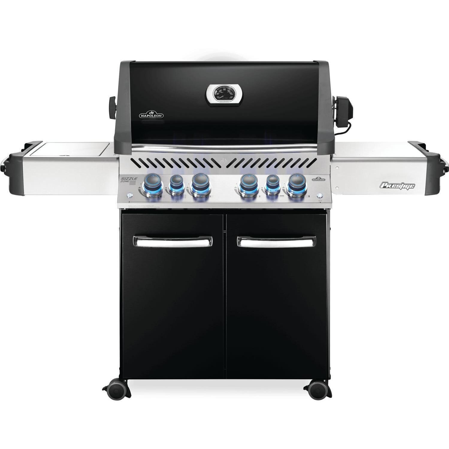 Napoleon Legacy Prestige 500 4-Burner Propane Grill w/ Rotisserie & Side Burner - Black - P500RSIBPK-3