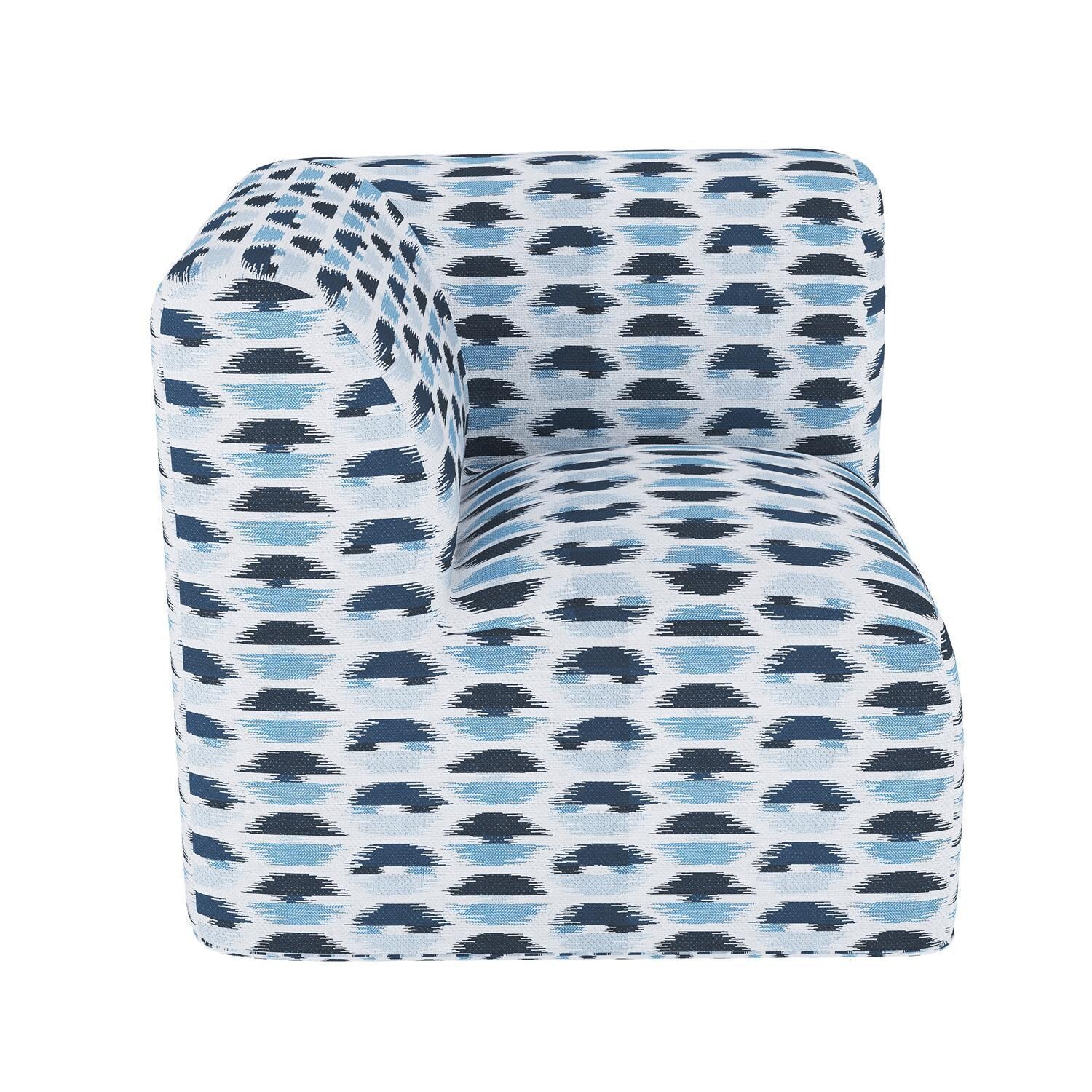 Lakeview NC2001-5PC-ED Pine Valley 5 Pc Recycled Plastic Seating Set in Blue/Escape Denim - Corner 1 - White Background thumbnail
