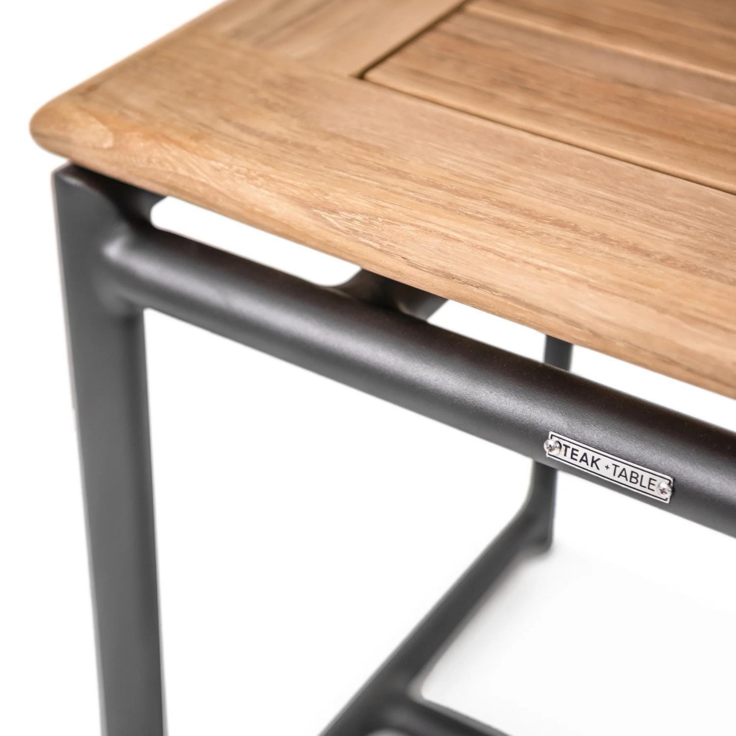 Teak + Table Barbados 18 Inch Square Side Table in Asteroid - Detail thumbnail