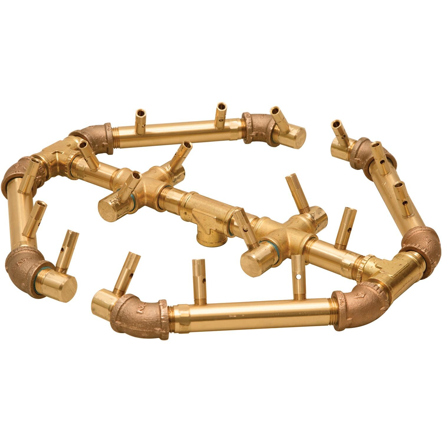 Warming Trends CFBO180NGALPL24SFK1 24-Inch Square Natural Gas Fire Pit Burner Kit W/ 14.75 X 15.75-Inch Octagonal Crossfire Brass Burner - CROSSFIRE Brass Burner thumbnail