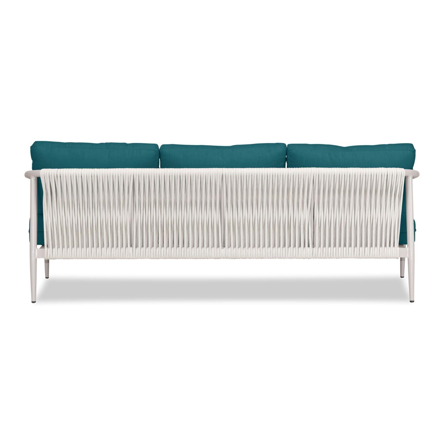 Lakeview Midnight Cove 3 Person Aluminum Sofa in Urban Stone/Carrera/Spectrum Peacock - Back - White Background thumbnail