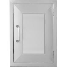 BBQGuys.com Kingston Panel Series 17-Inch Stainless Steel Right-Hinged Single Access Door - Vertical