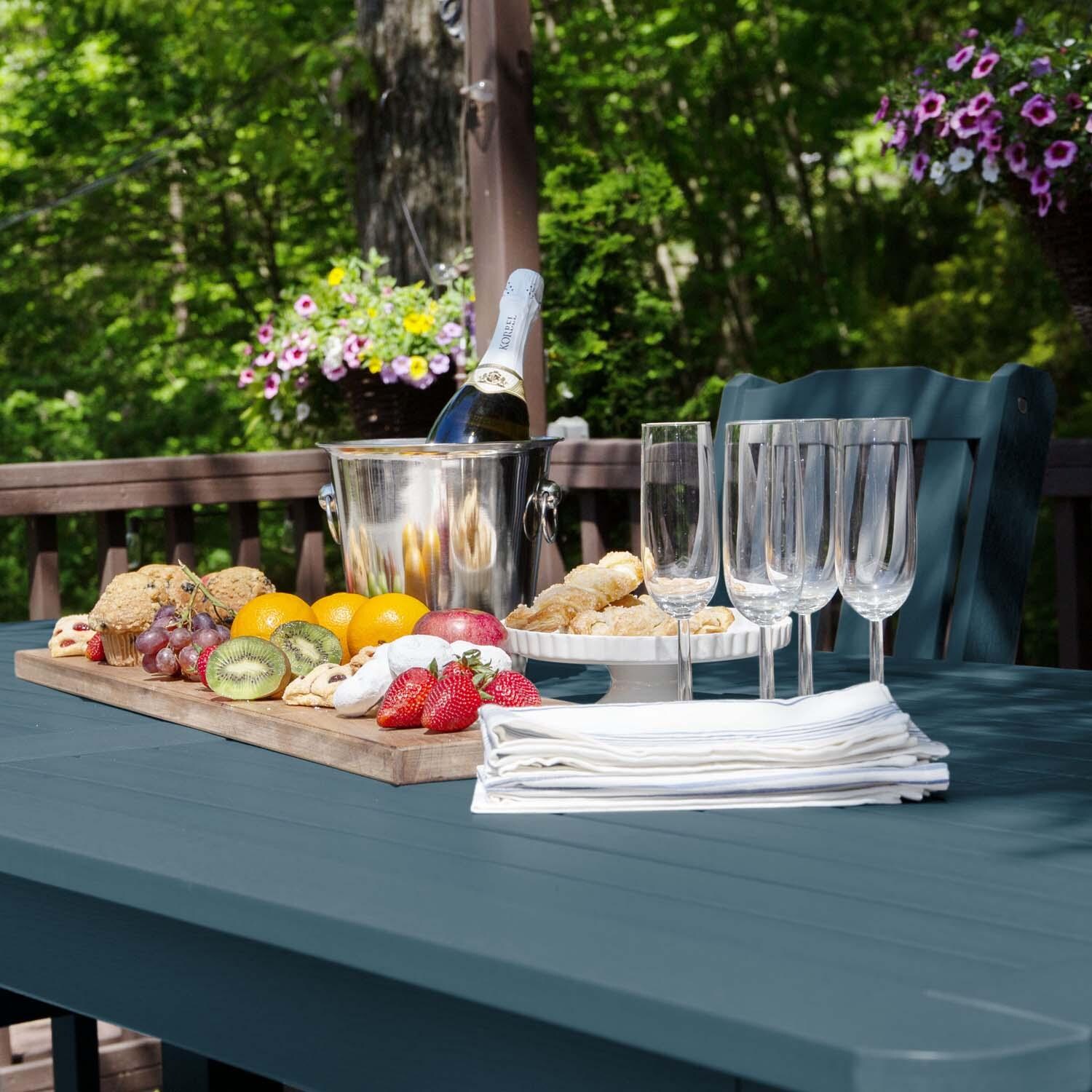 Hart Lane 7 Pc Recycled Plastic Counter Height Dining Set In Nantucket Blue by Lakeview - Detail thumbnail