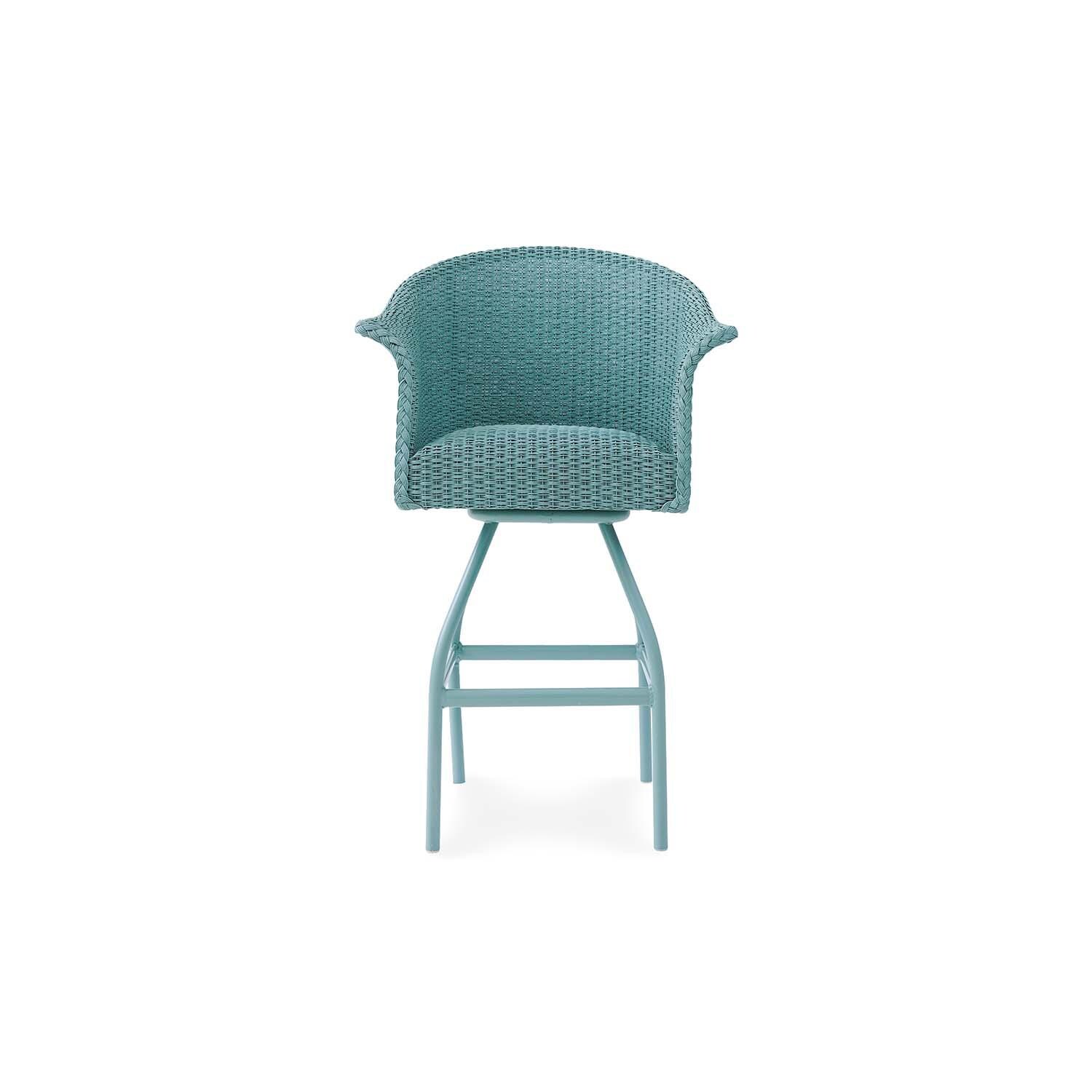 Timeless View Wicker Swivel Bar Stool in Sea Glass by Lakeview Outdoor Designs