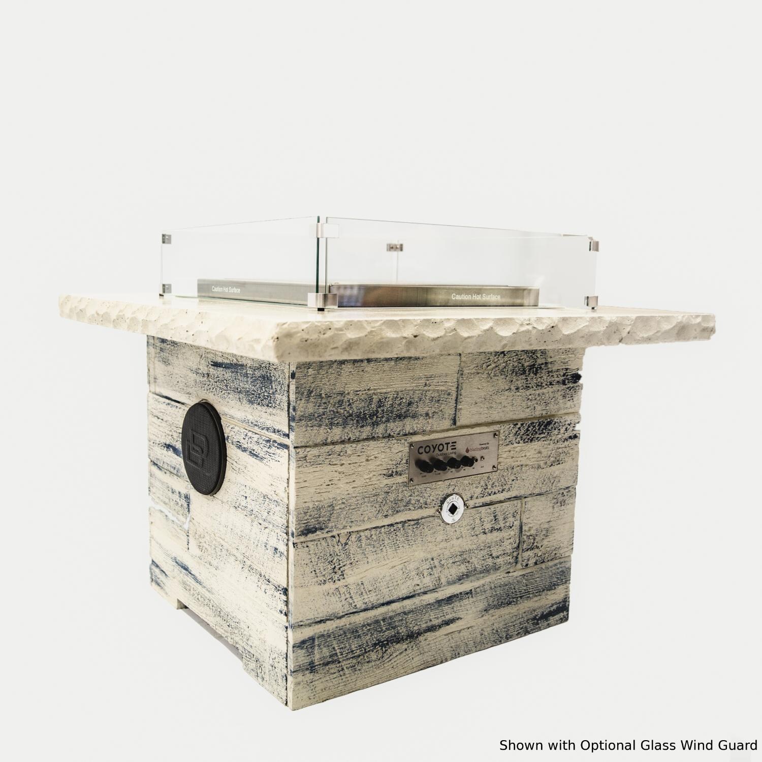 Blazing Beats Cape Cod 38-Inch Fire Table W/ Bluetooth Audio - Propane - COY-CAPE-BB-LP