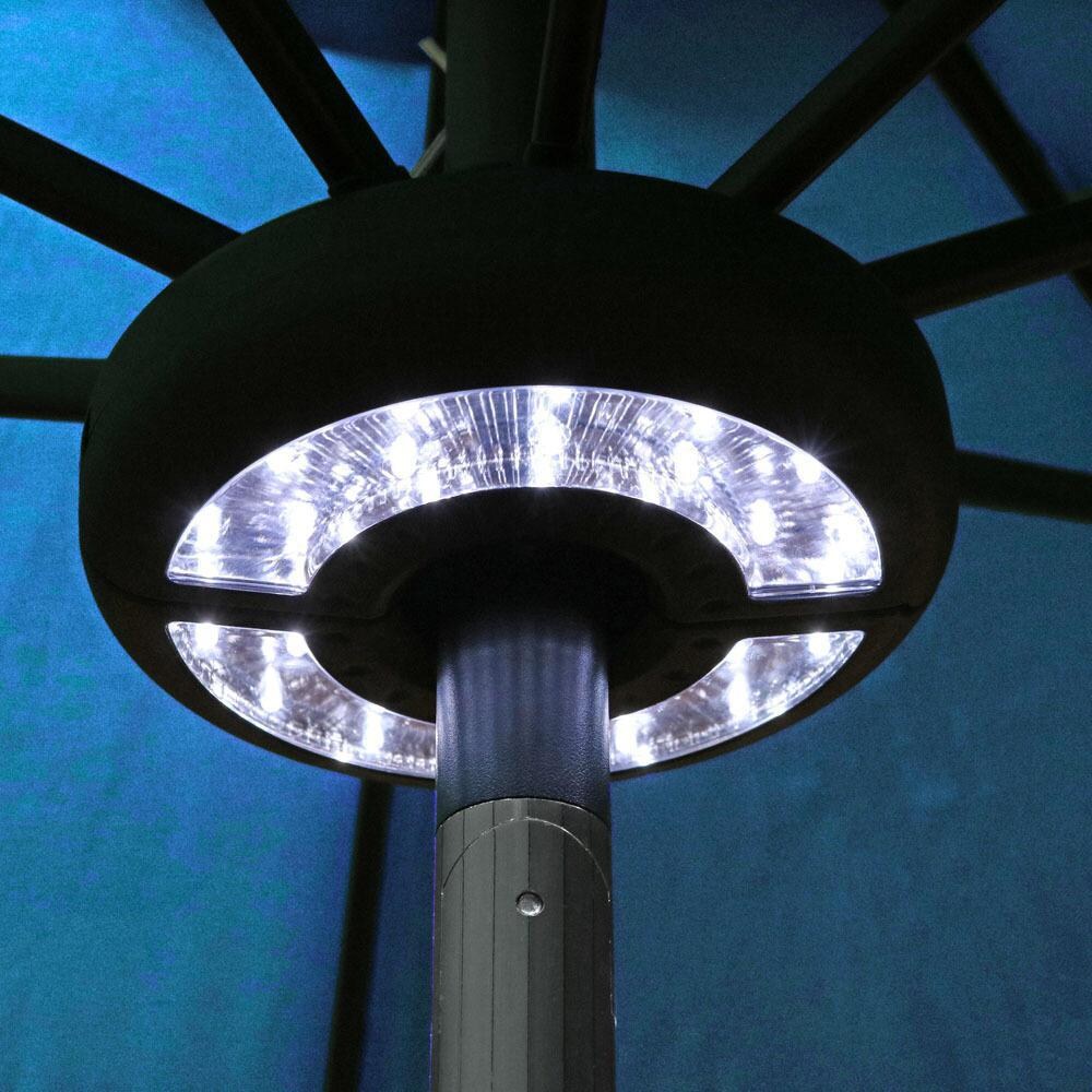 led lights for patio umbrella poles ZNYCYE Solar Lights, 8 Strands Umbrella Outdoor with 8 Modes 3V Solar Panel Clip 112 Outdoor Waterproof Beach Deck Garden Camping Tents Party Decoration(Warm White) Just press the ON/OFF switch to change the modes from inter 8 LED lights Ultimate Patio SC-ECG-267-2PK Patio Umbrella