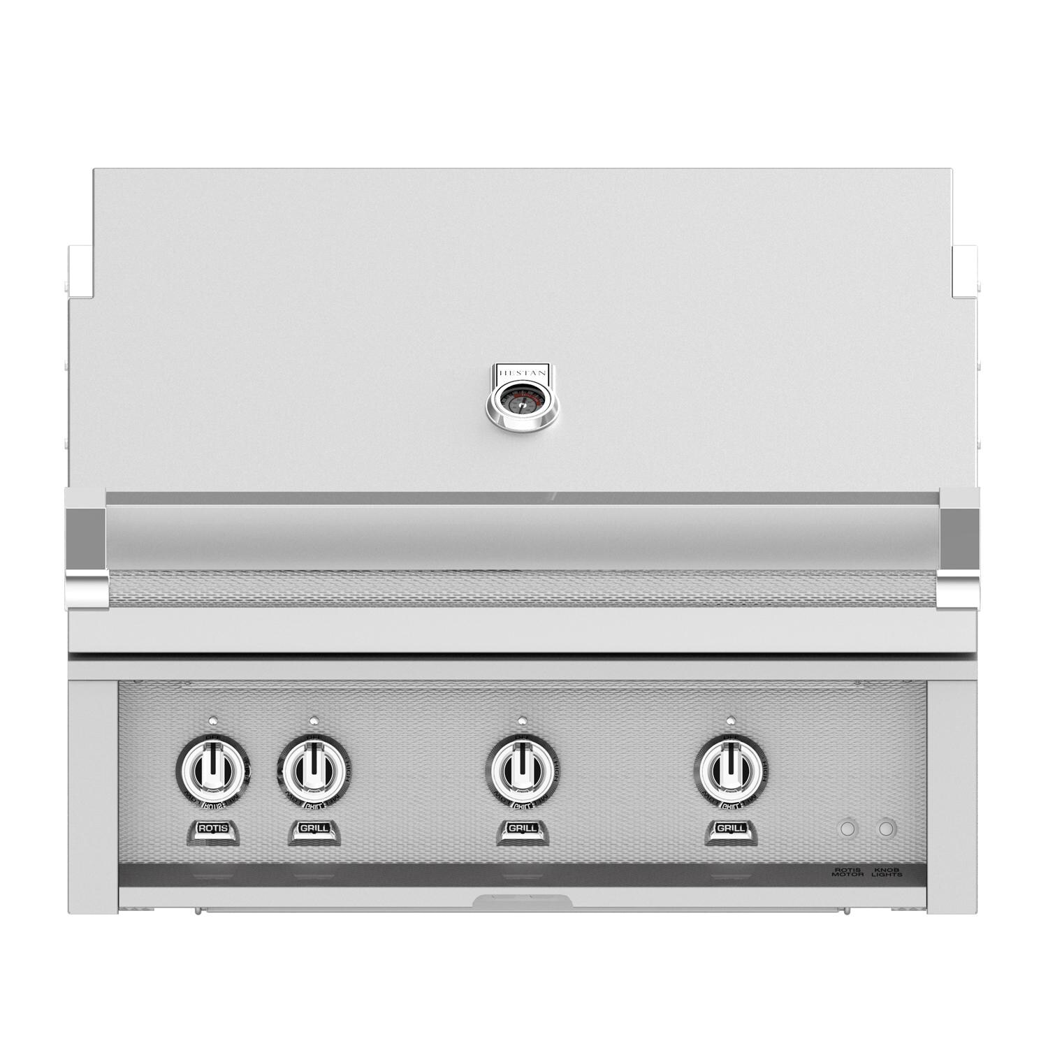 Hestan 36-Inch Built-In Propane Gas Grill W/ All Infrared Burners & Rotisserie - Steeletto - GSBR36-LP-SS thumbnail