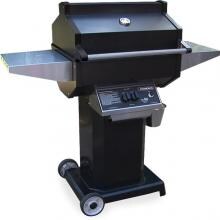 Phoenix Grill PFMG Black Natural Gas Grill Head On Black Pedestal Cart image